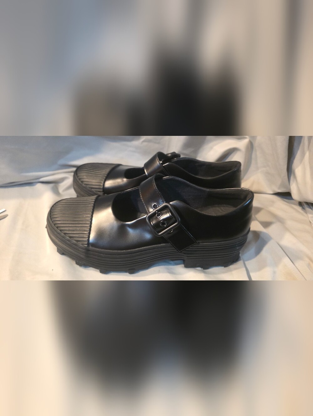 Camperlab TRAKTORI Leather Mary Jane Clogs Black Size 46 US Men 12 NWOB Defect